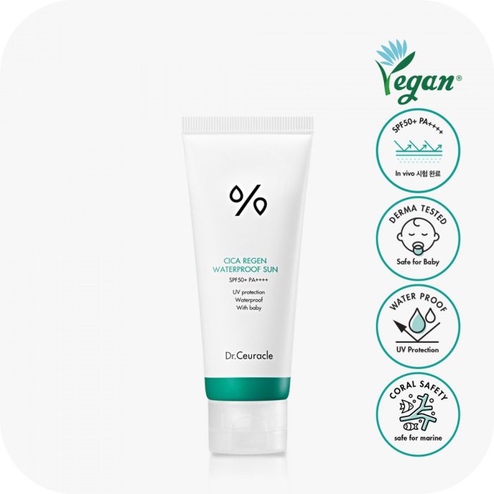 %Dr. Ceuracle Cica Regen Waterproof Sun SPF50+