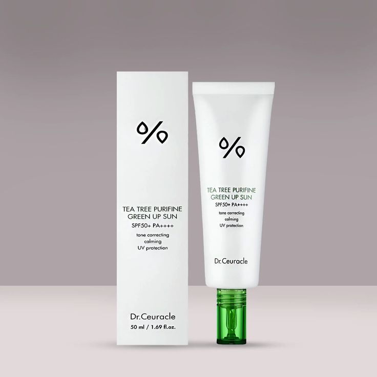 %Dr. Ceuracle Tea Tree Purifine Green Up Sun SPF50+